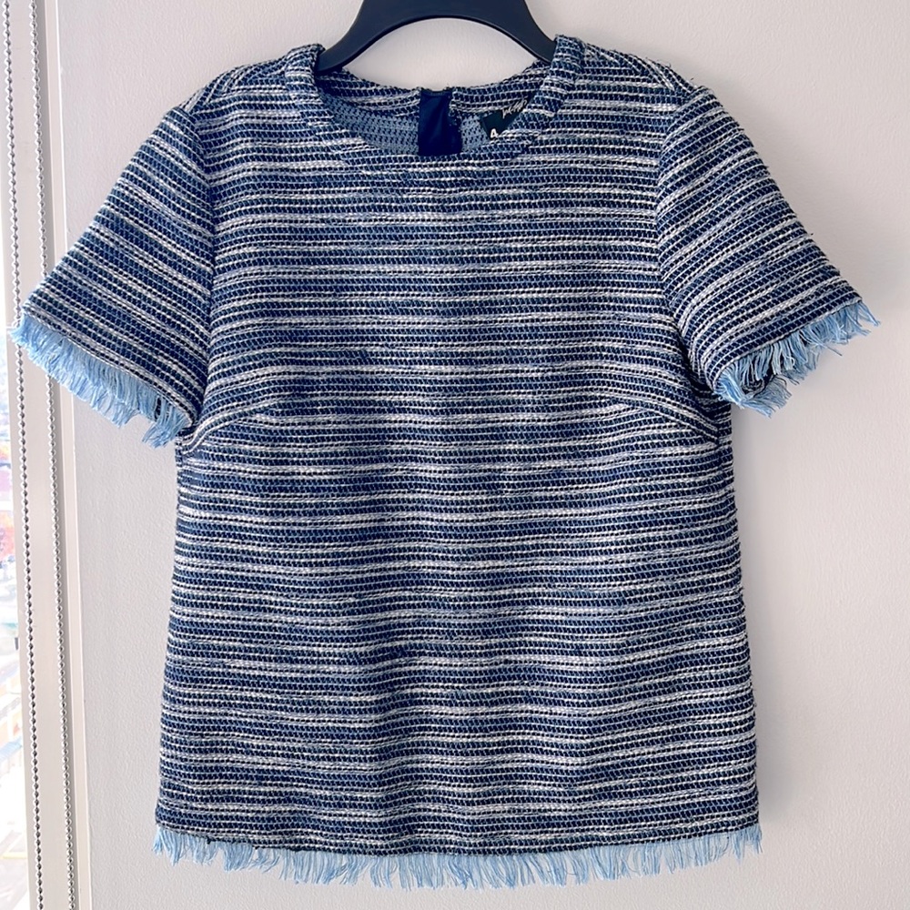 Blue knit top